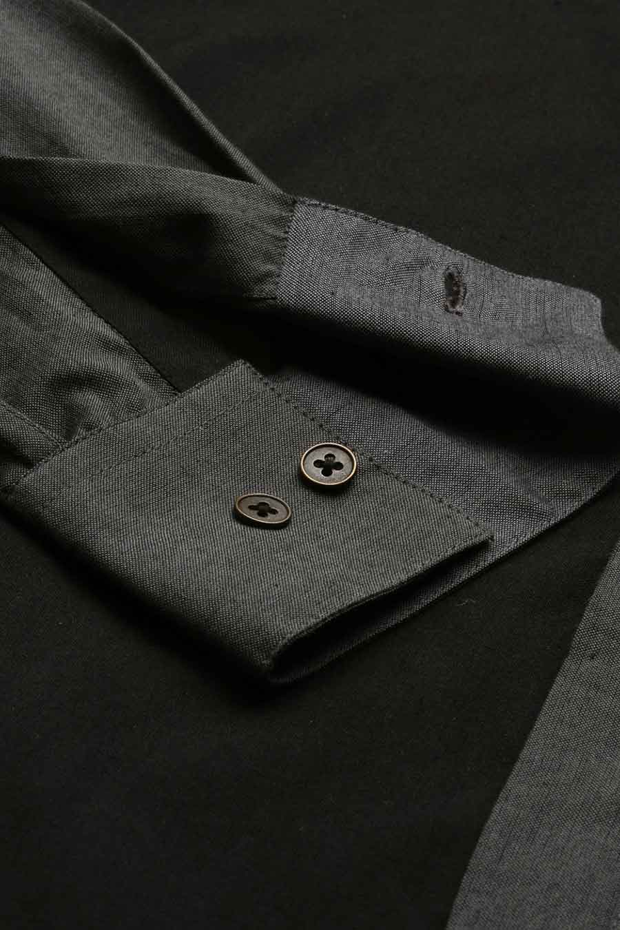 Black & Grey Half-N-Half Shirt