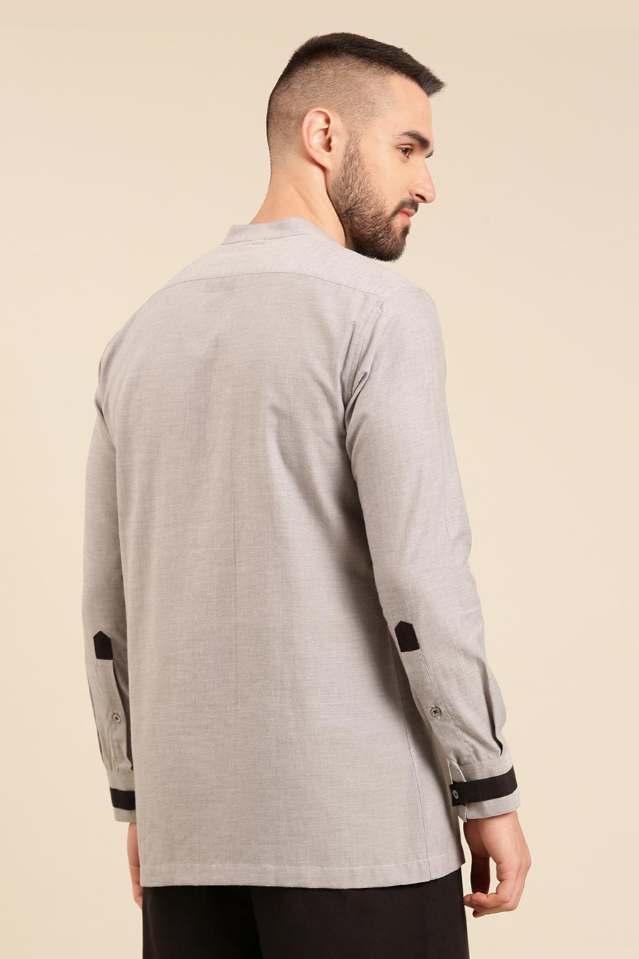 Grey Malai Cotton Shirt