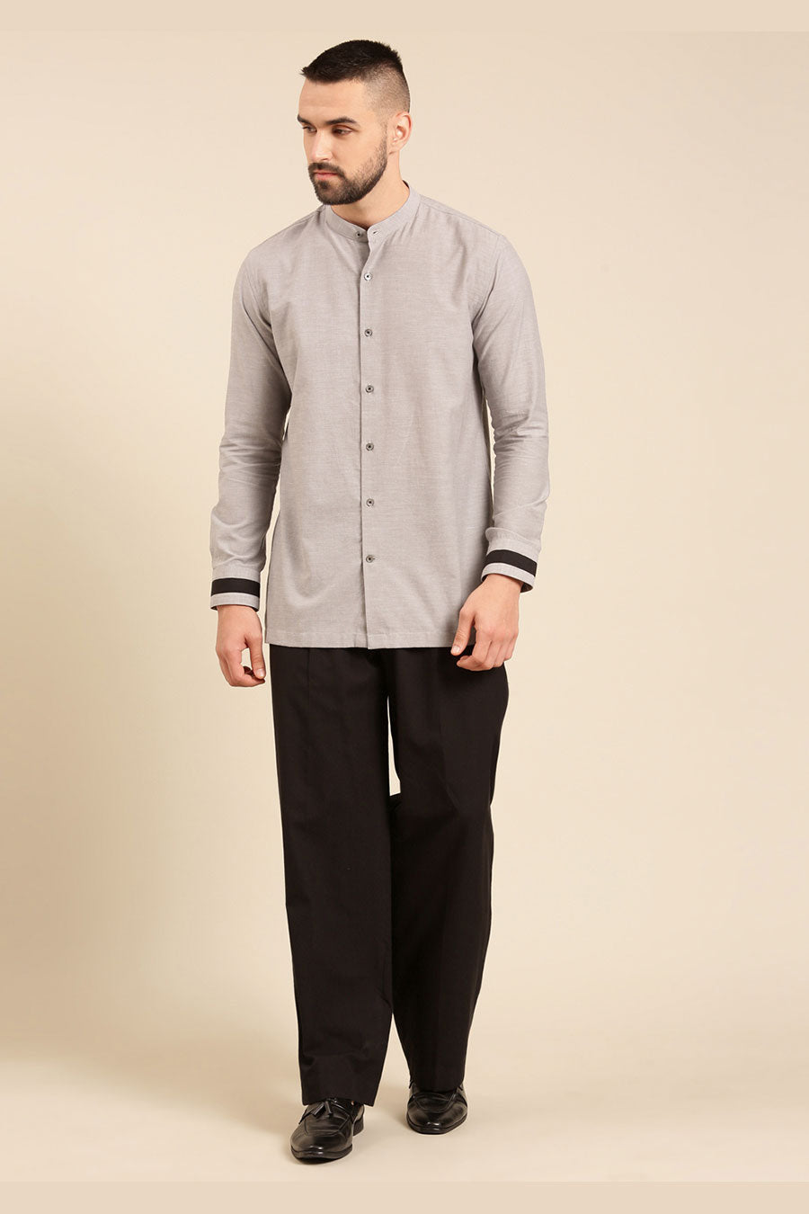 Grey Malai Cotton Shirt