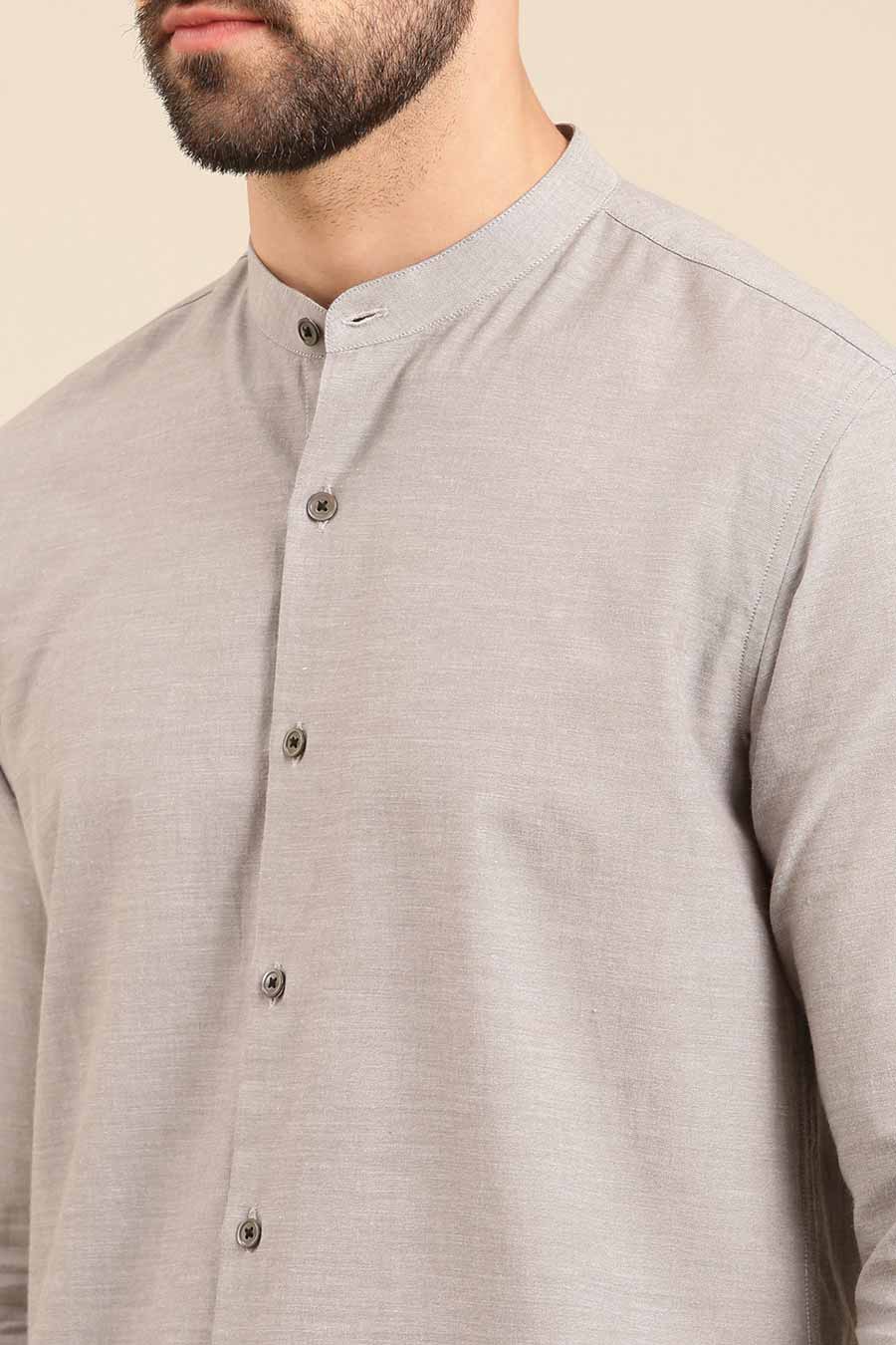 Grey Malai Cotton Shirt
