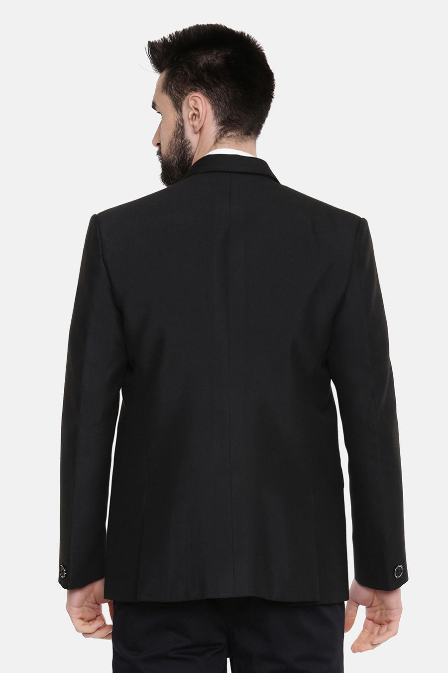 Black Printed Panel Blazer