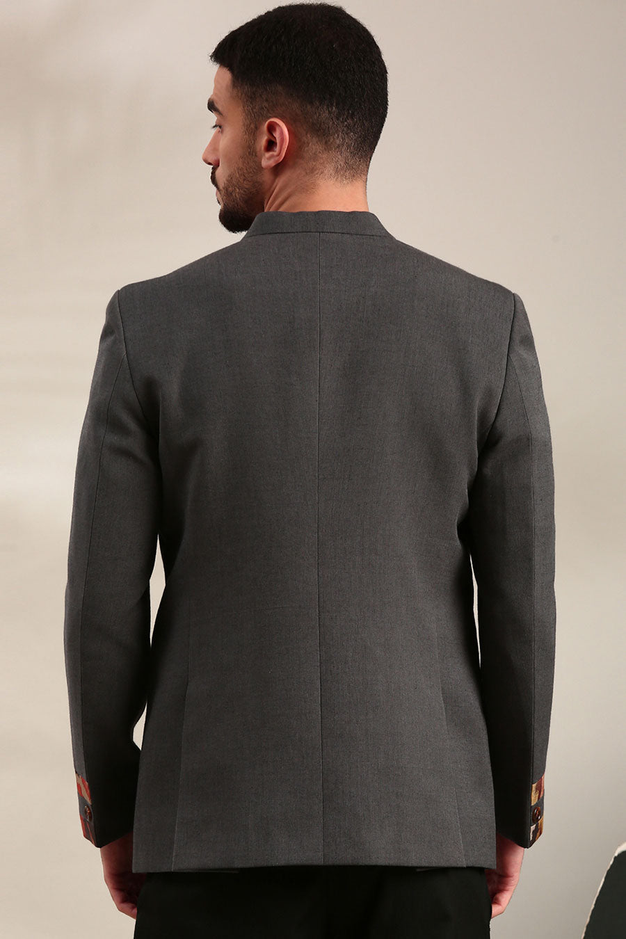 Charcoal Grey Cotton Blazer