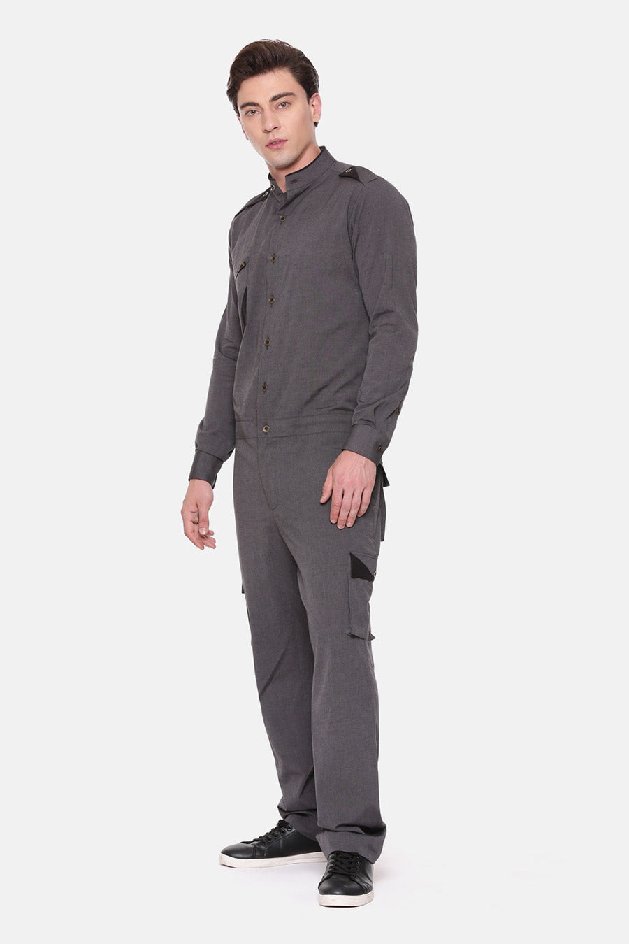 Grey Malai Cotton Jumpsuit