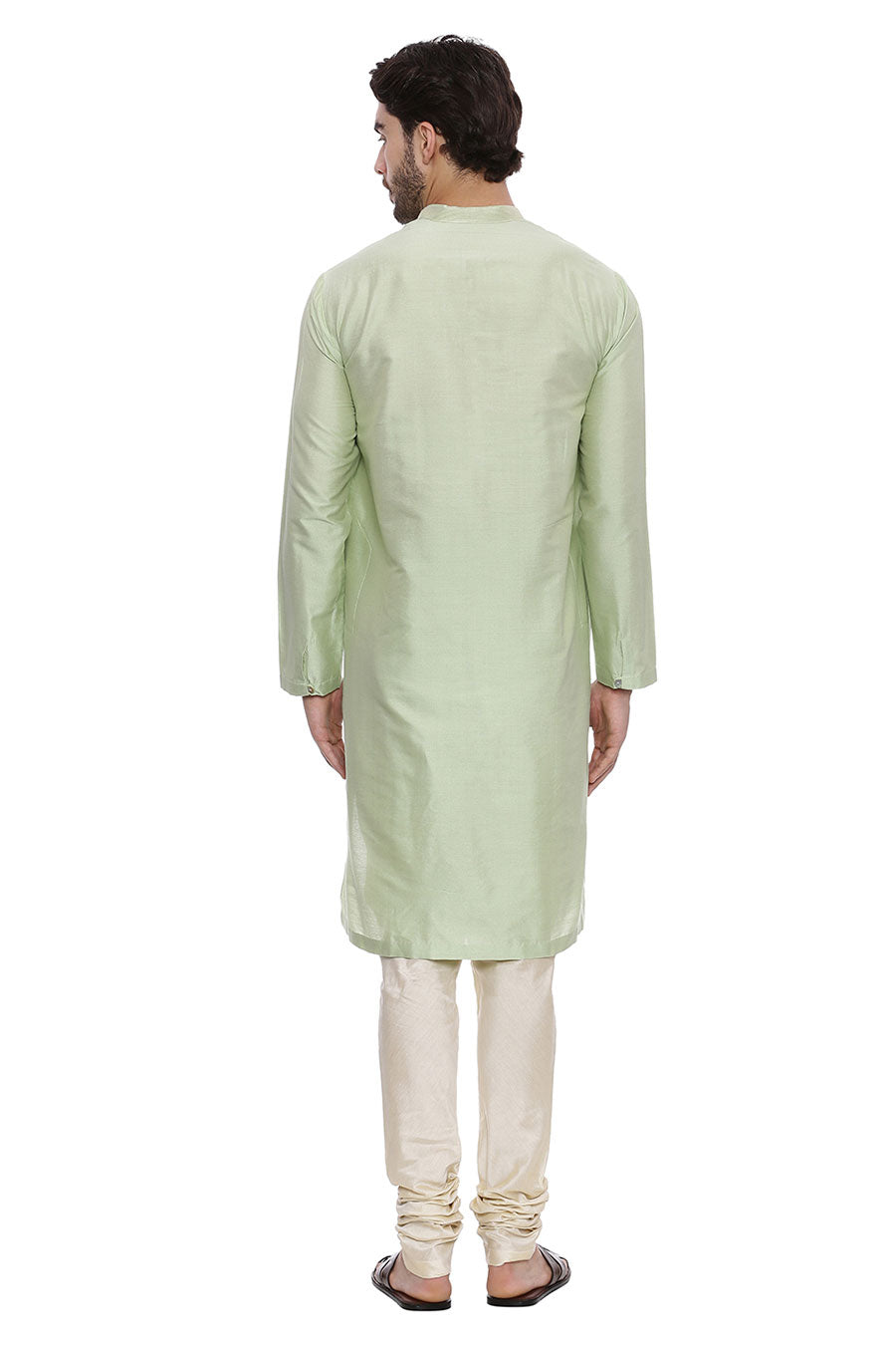 Green Pintuck Kurta Set