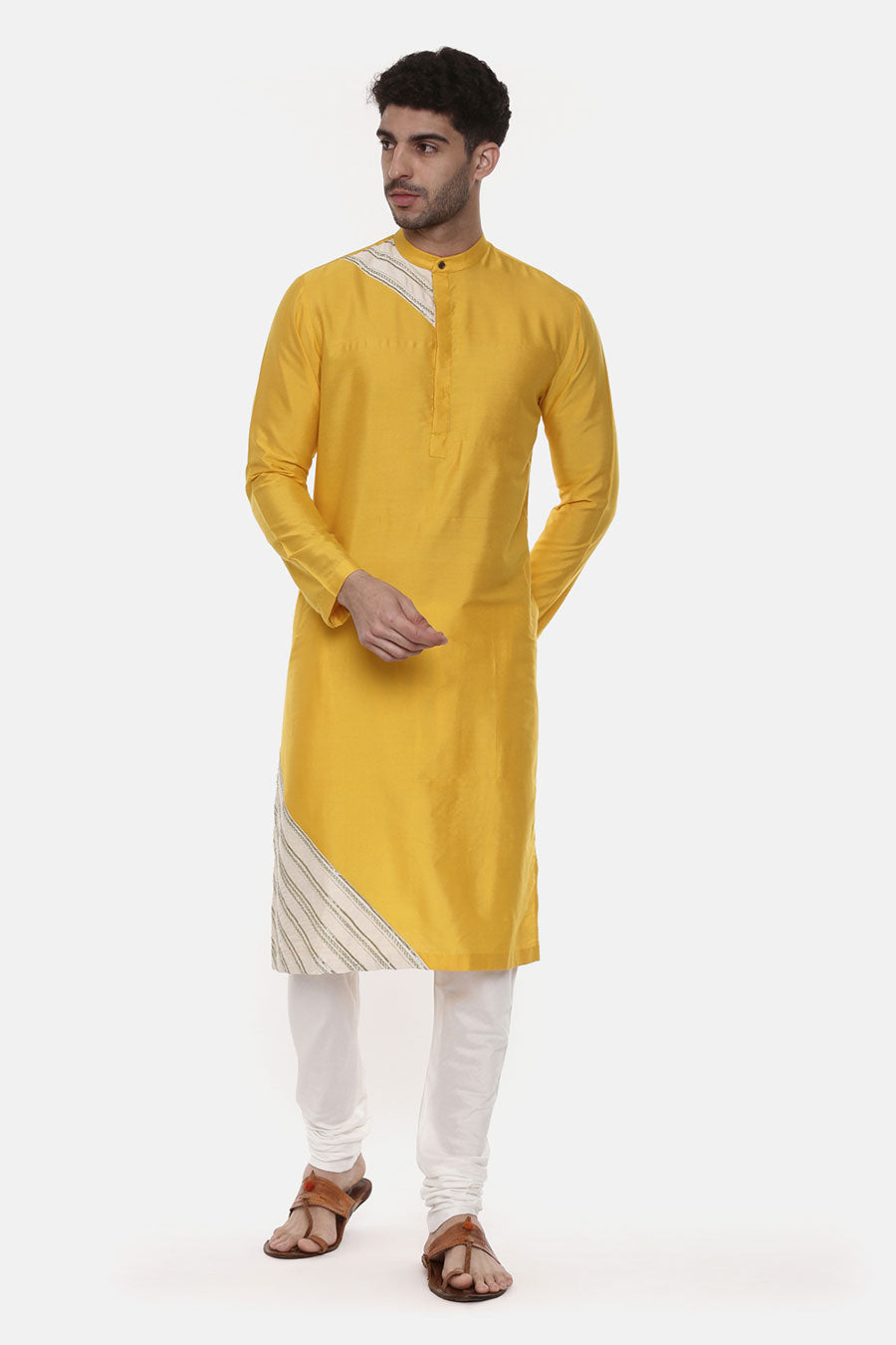 Yellow Embroidered Kurta Set