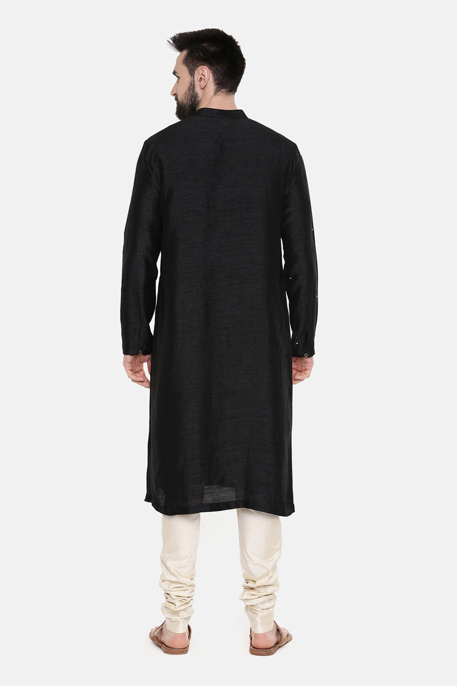 Black Embellished Kurta Set