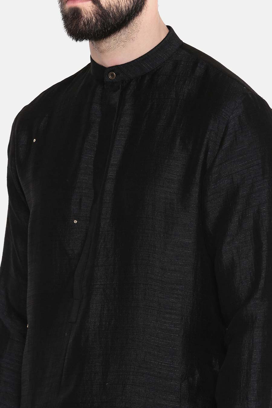 Black Embellished Kurta Set