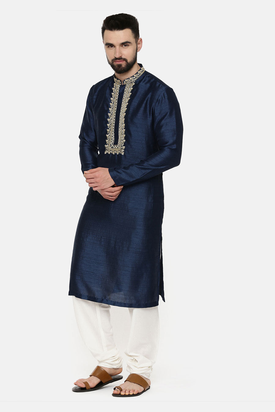 Blue Embroidered Kurta Set