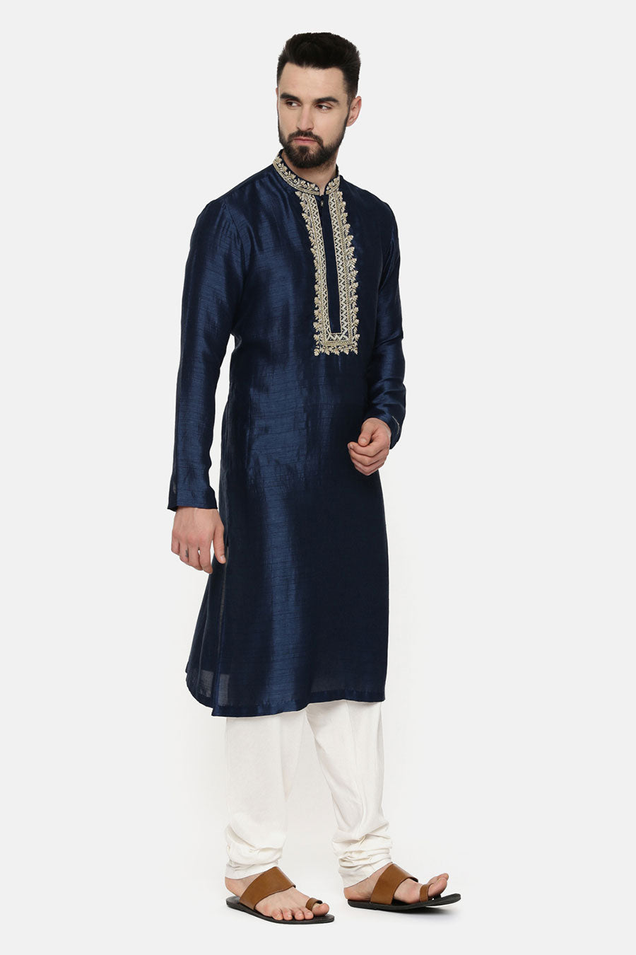 Blue Embroidered Kurta Set