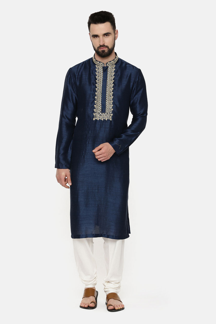 Blue Embroidered Kurta Set