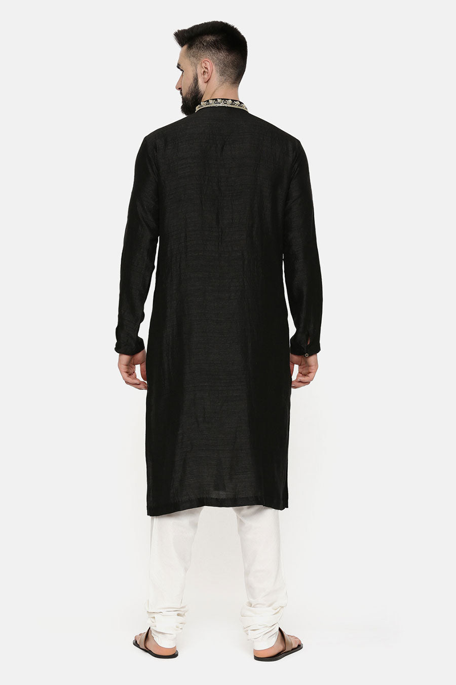 Black Embroidered Kurta Set