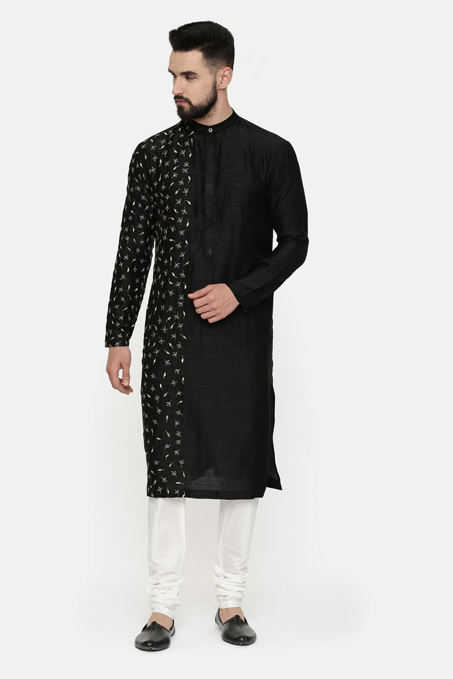 Black Hand-Embroidered Kurta Set