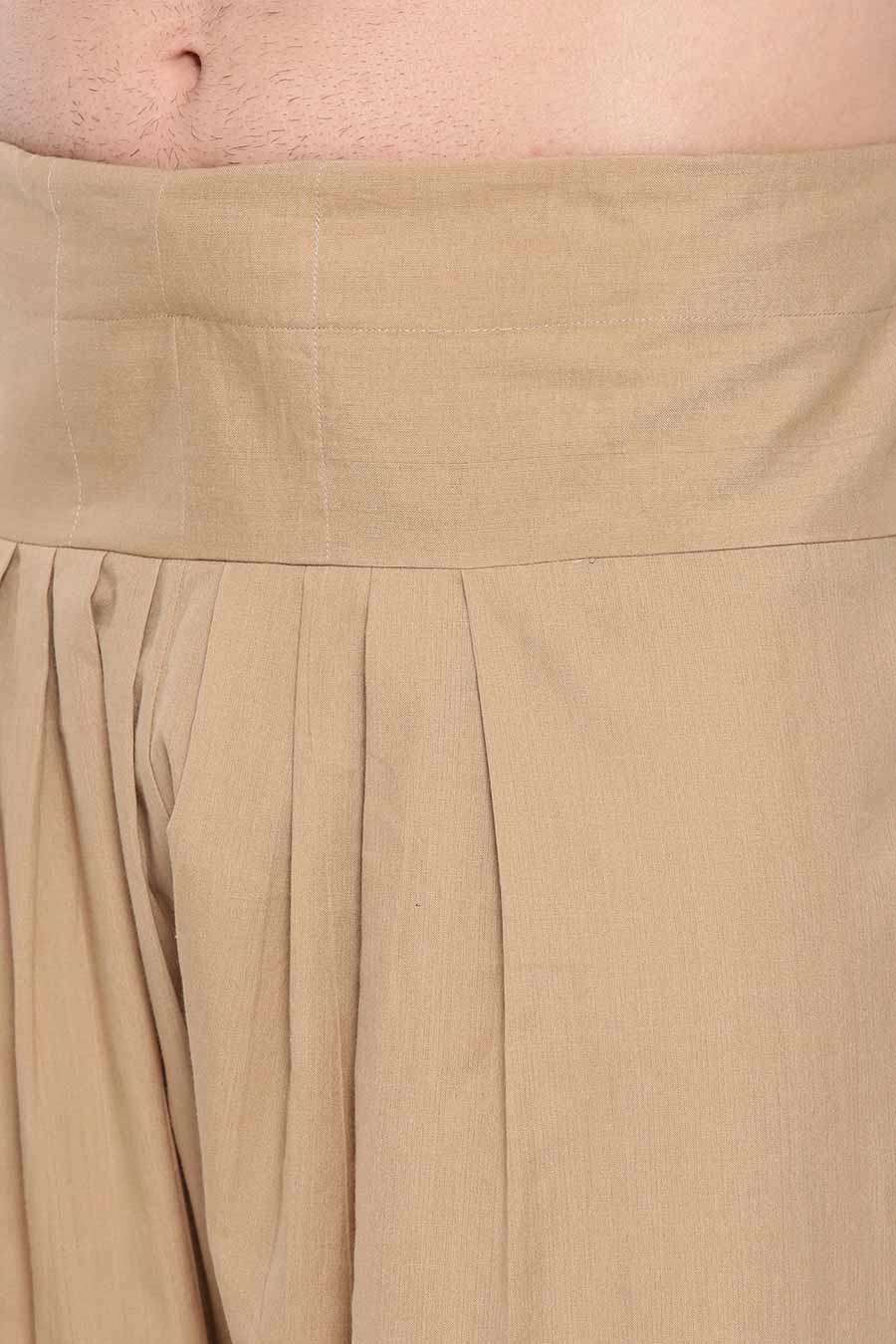Khaki Embellished Pathani Kurta Set