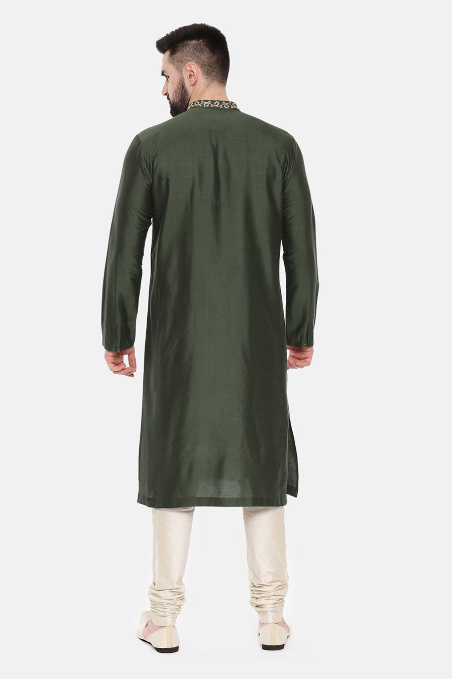 Green Embroidered Kurta Set