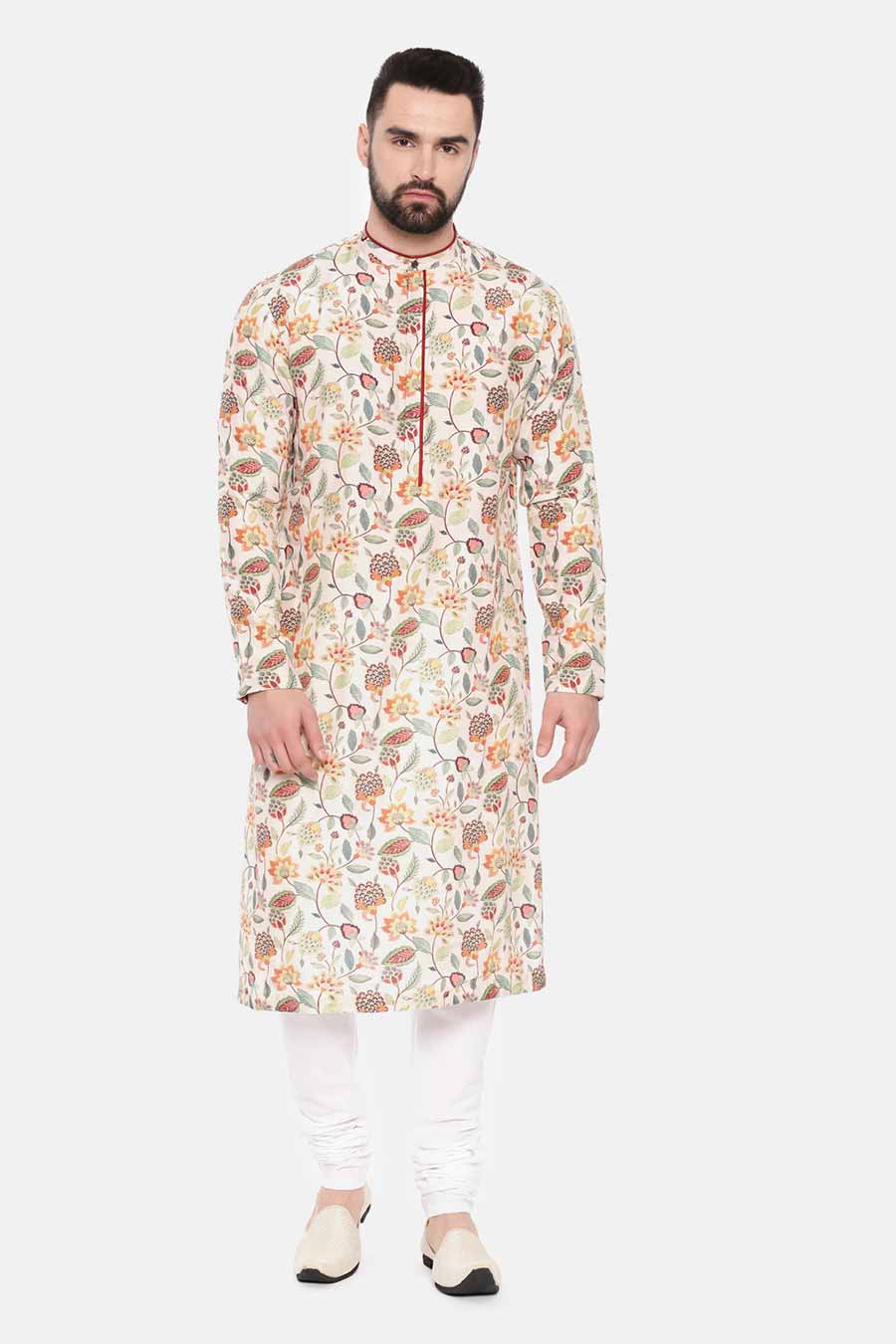 Ivory Printed Kurta Set