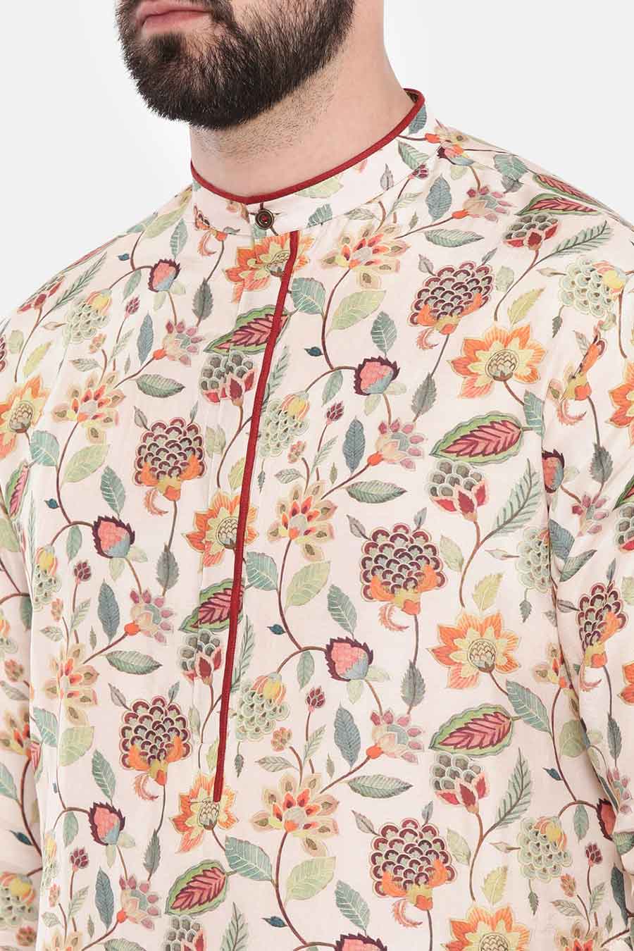 Ivory Printed Kurta Set