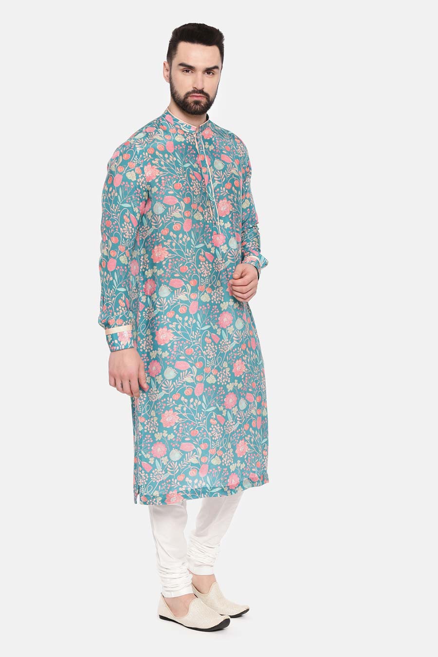 Blue Printed Kurta Set