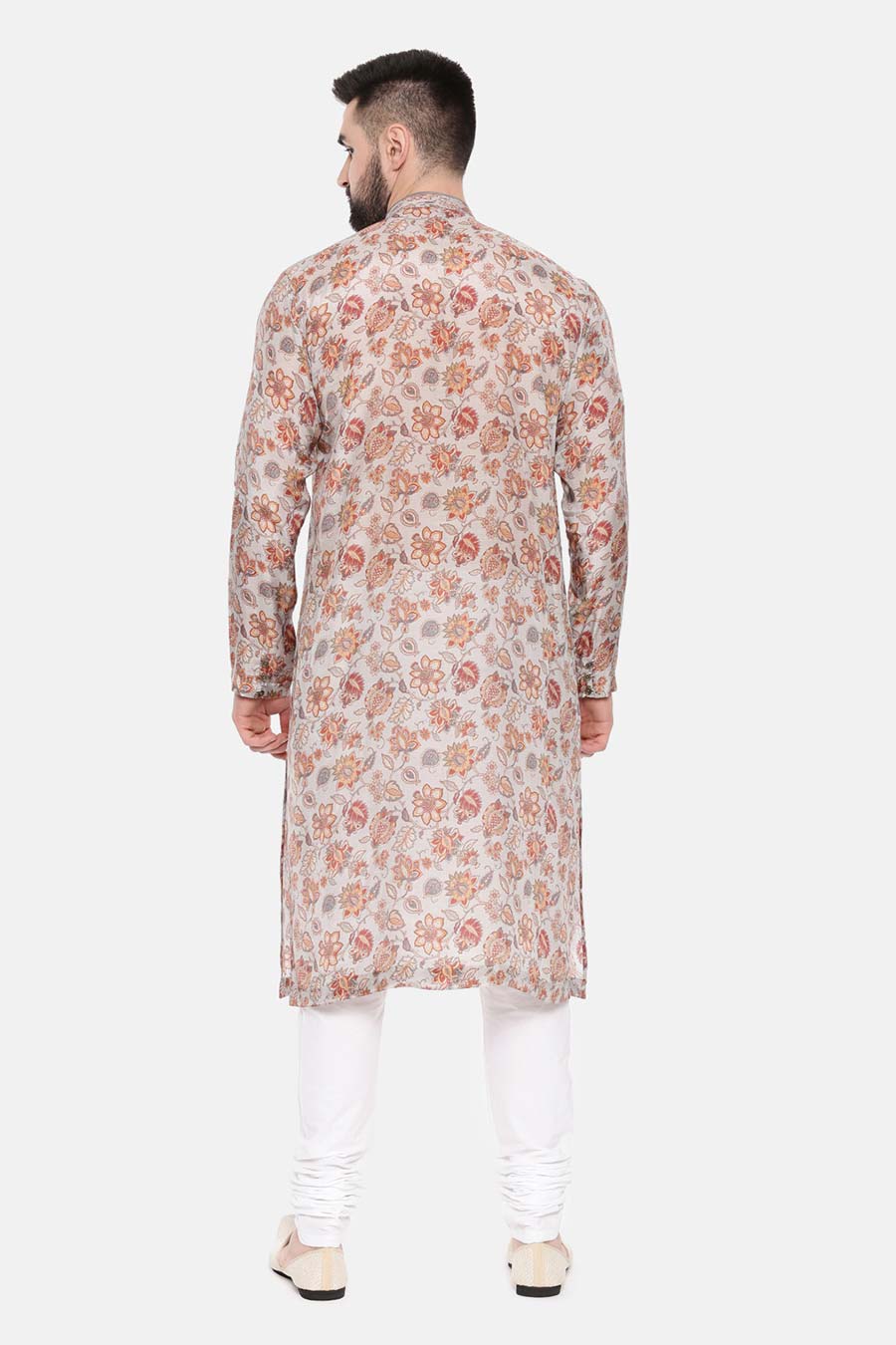 Grey Printed Kurta Set