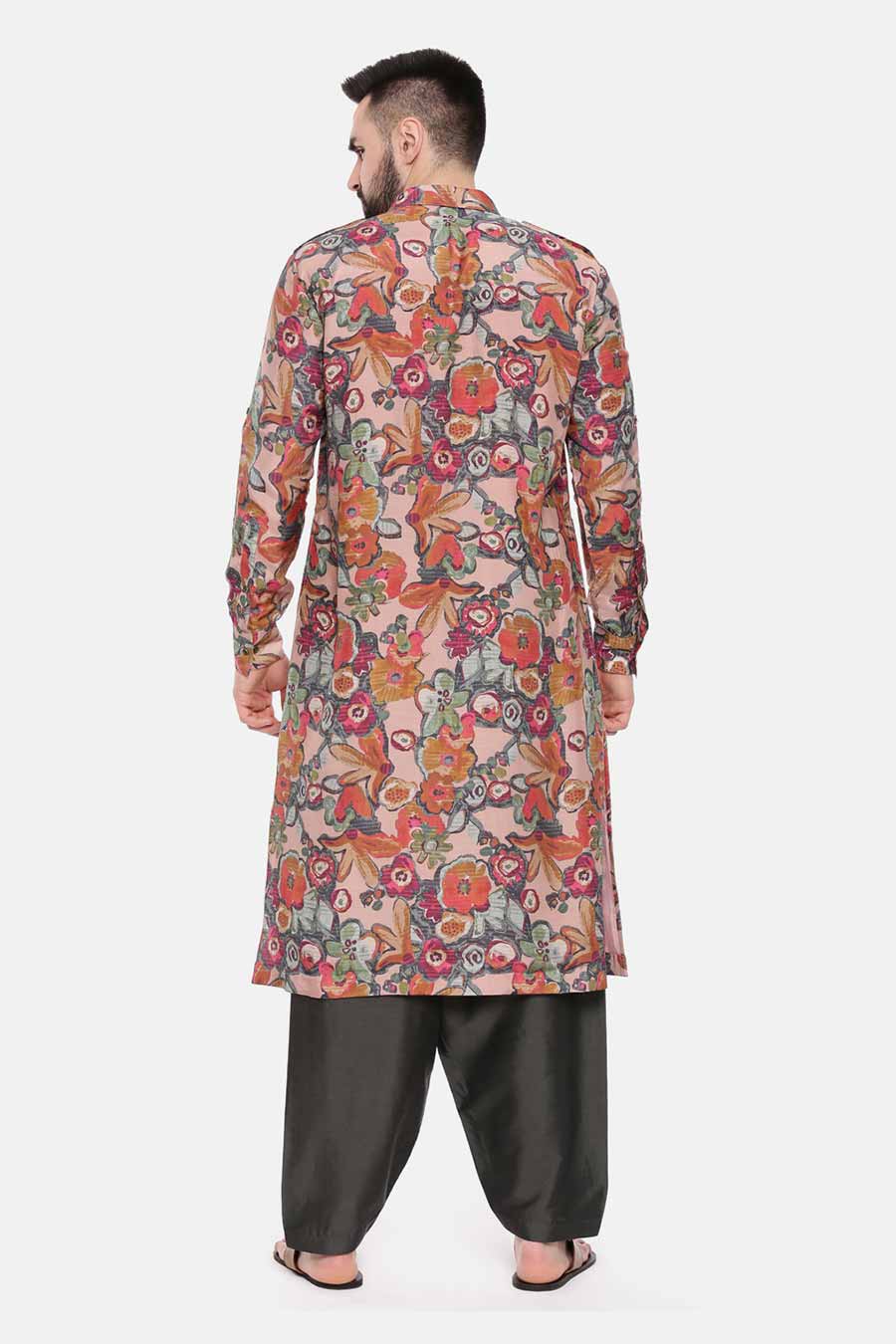 Mauve Printed Kurta Set