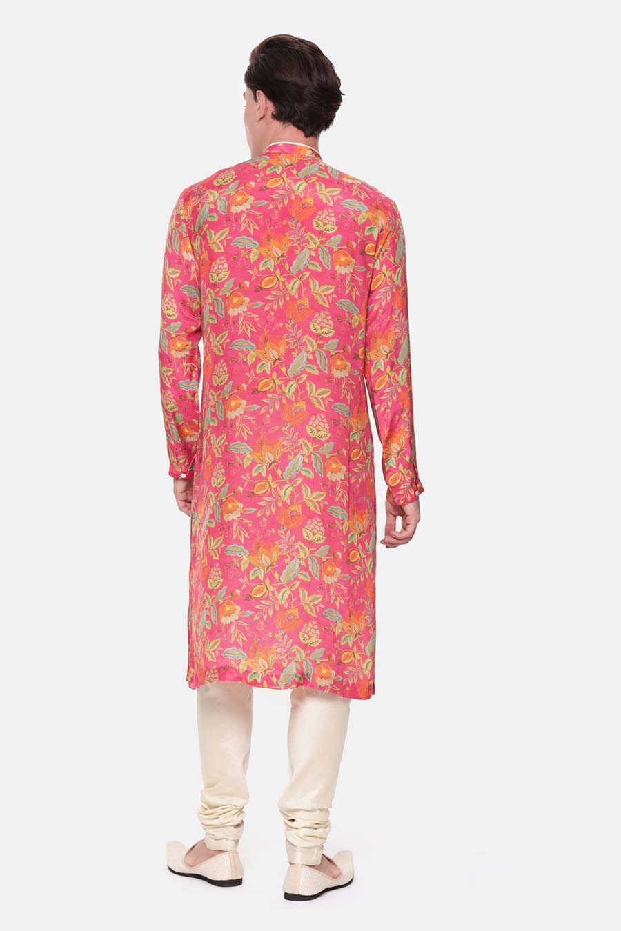 Pink Floral Printed Kurta Set