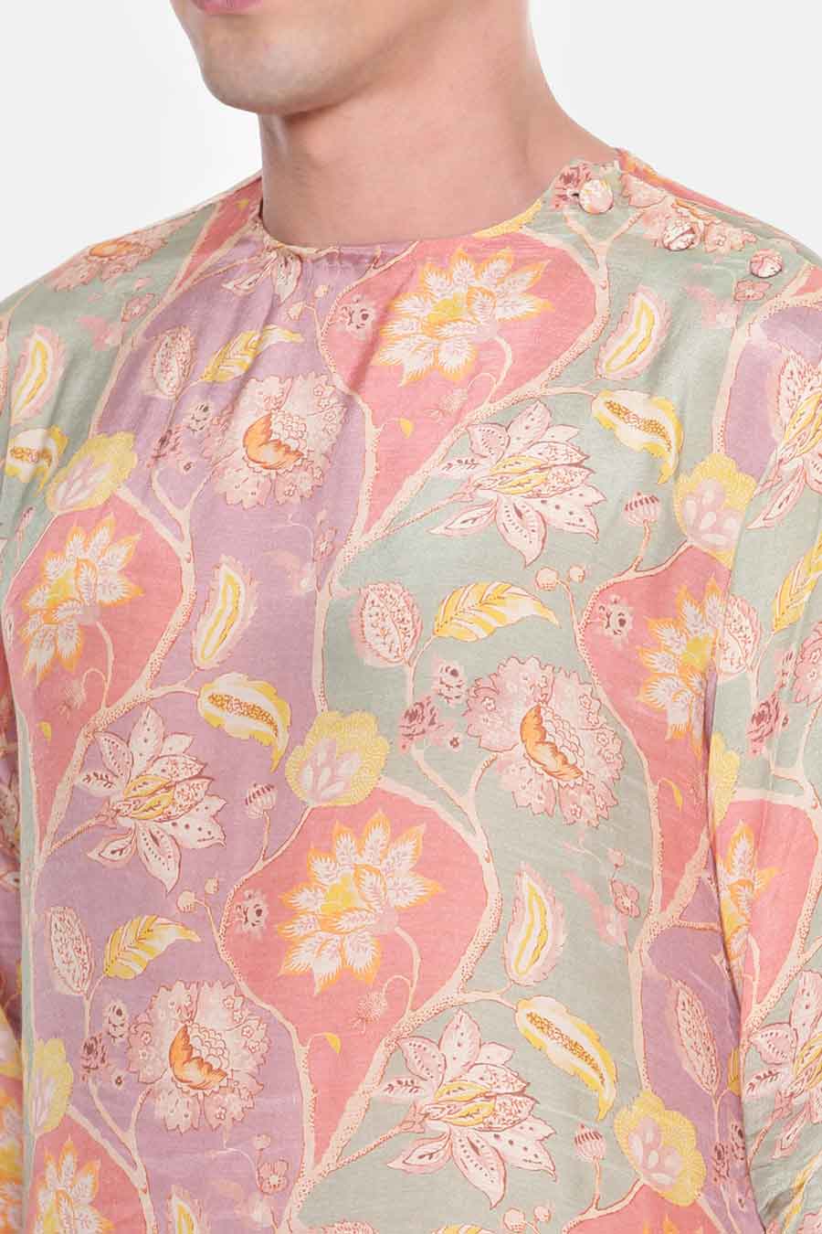 Multicolour Floral Printed Kurta Set