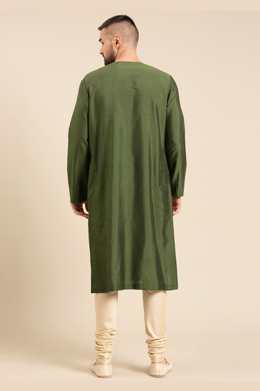Green Kota Panelled Kurta Set