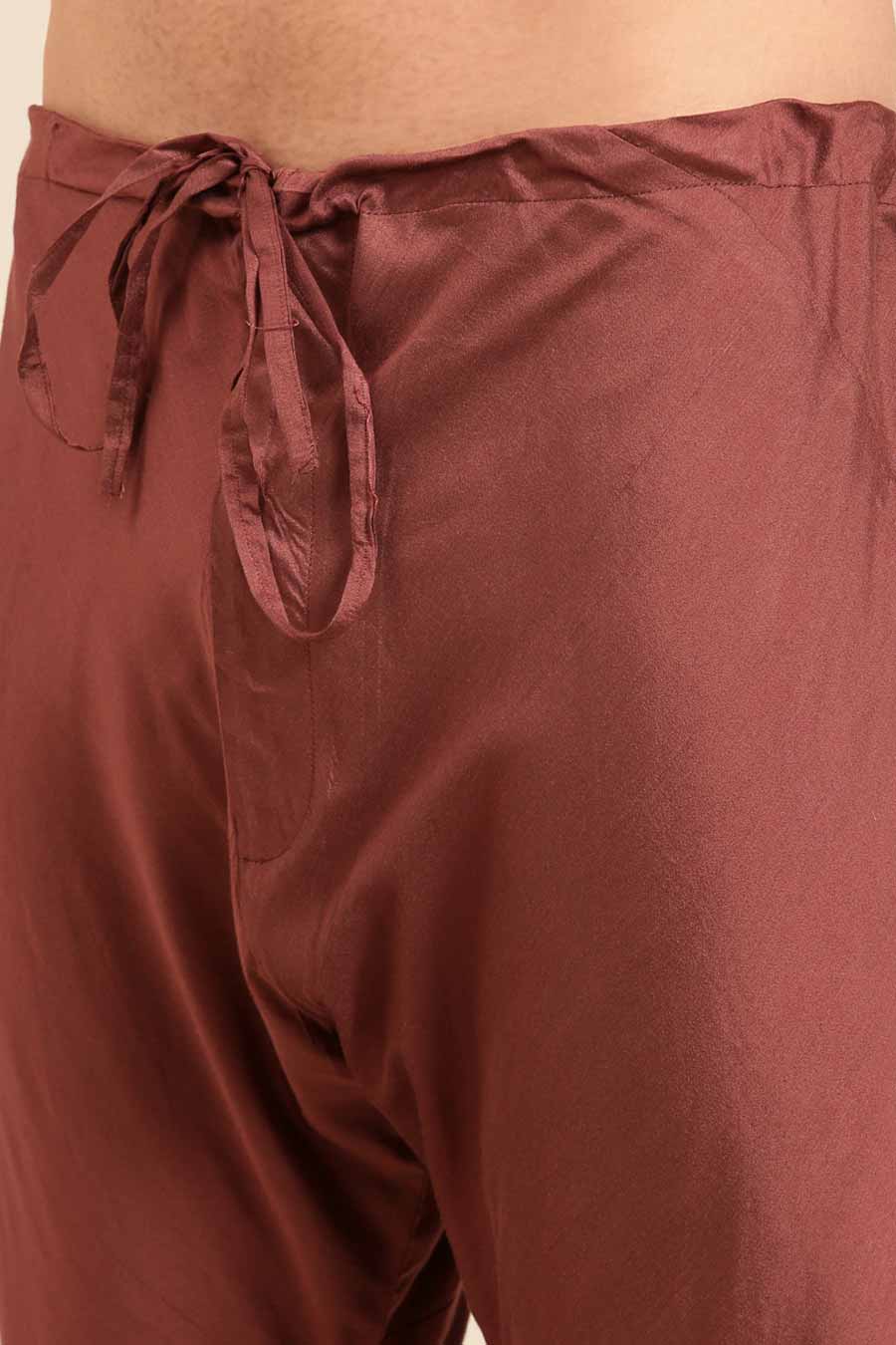 Gold Colour-Blocked Panel Kurta Set