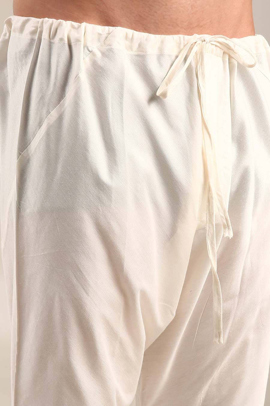 Ivory Jacquard Silk Kurta Set