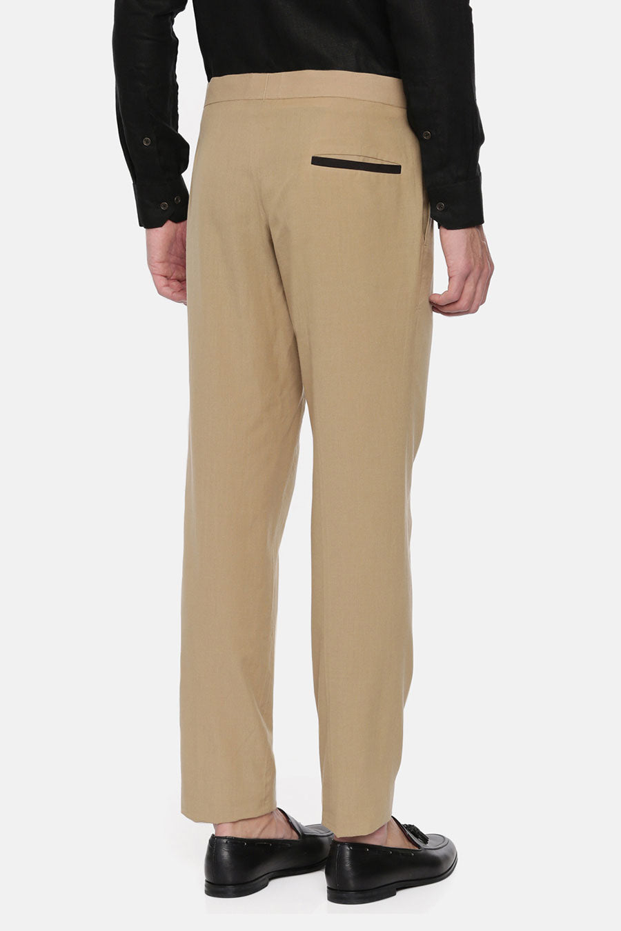 Beige Cotton Trouser