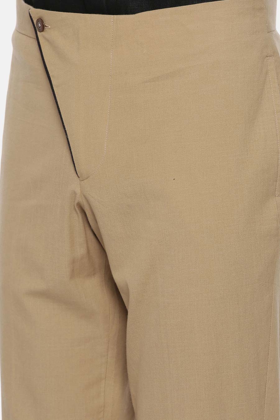 Beige Cotton Trouser