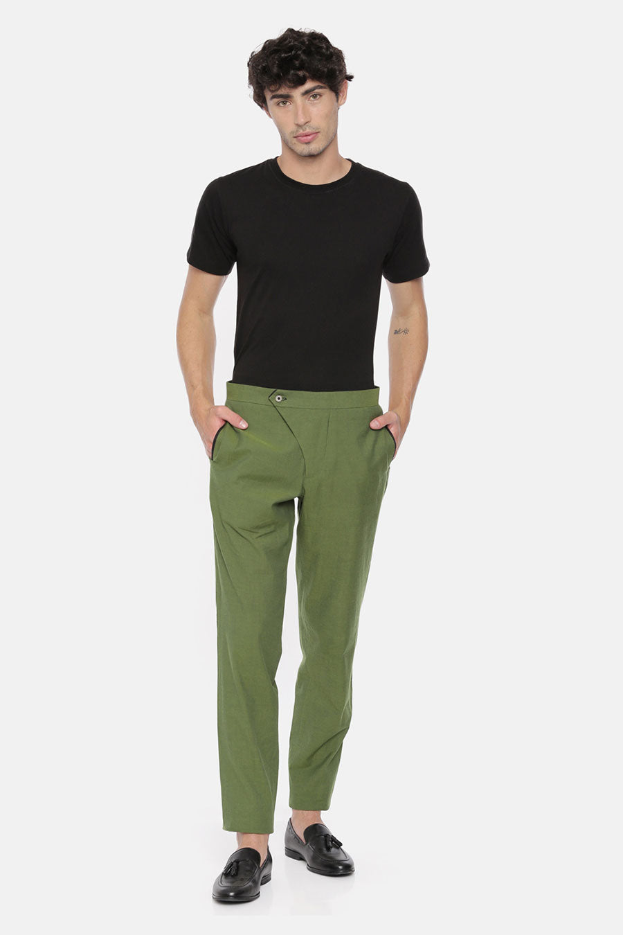 Green Cotton Trouser