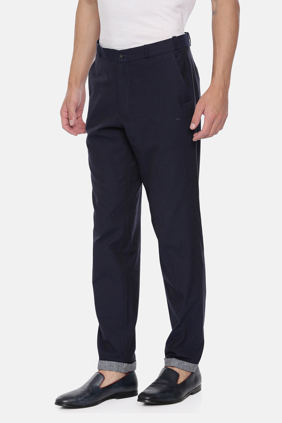 Blue Fold-Up Trouser