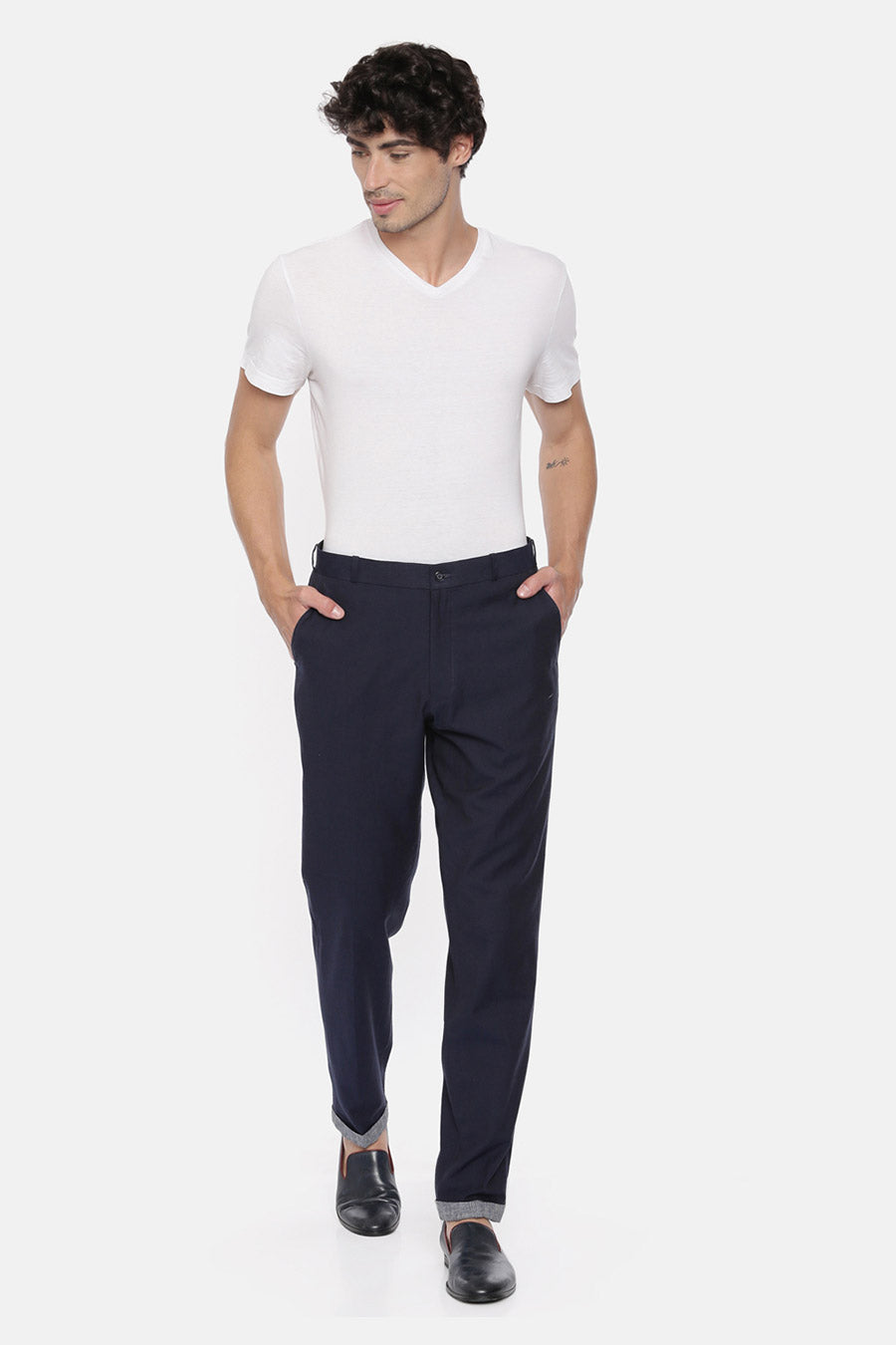 Blue Fold-Up Trouser