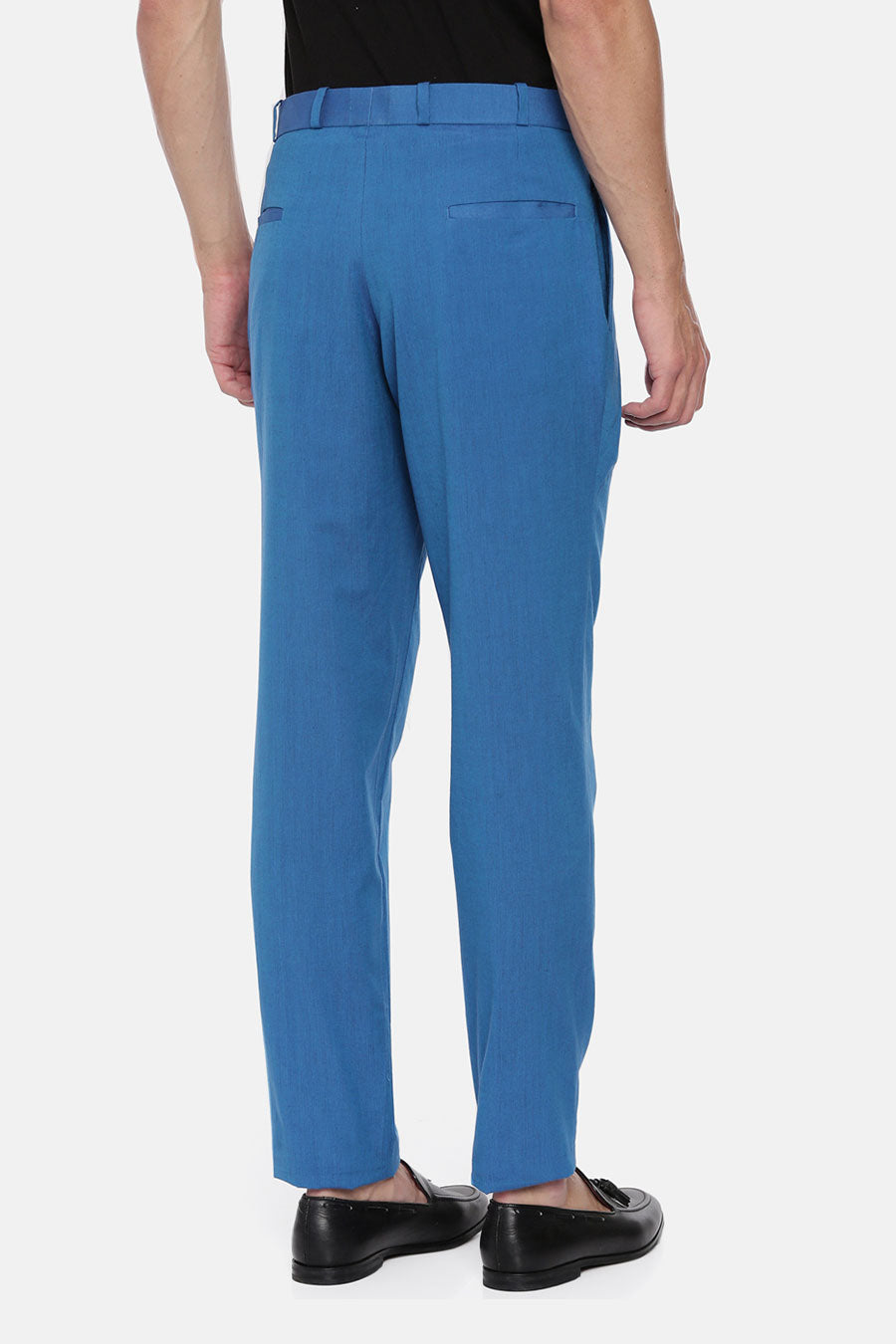 Aqua Blue Pleated Trouser