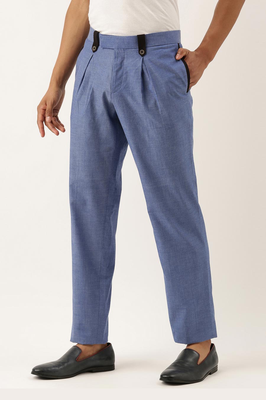 Blue Malai Cotton Trouser