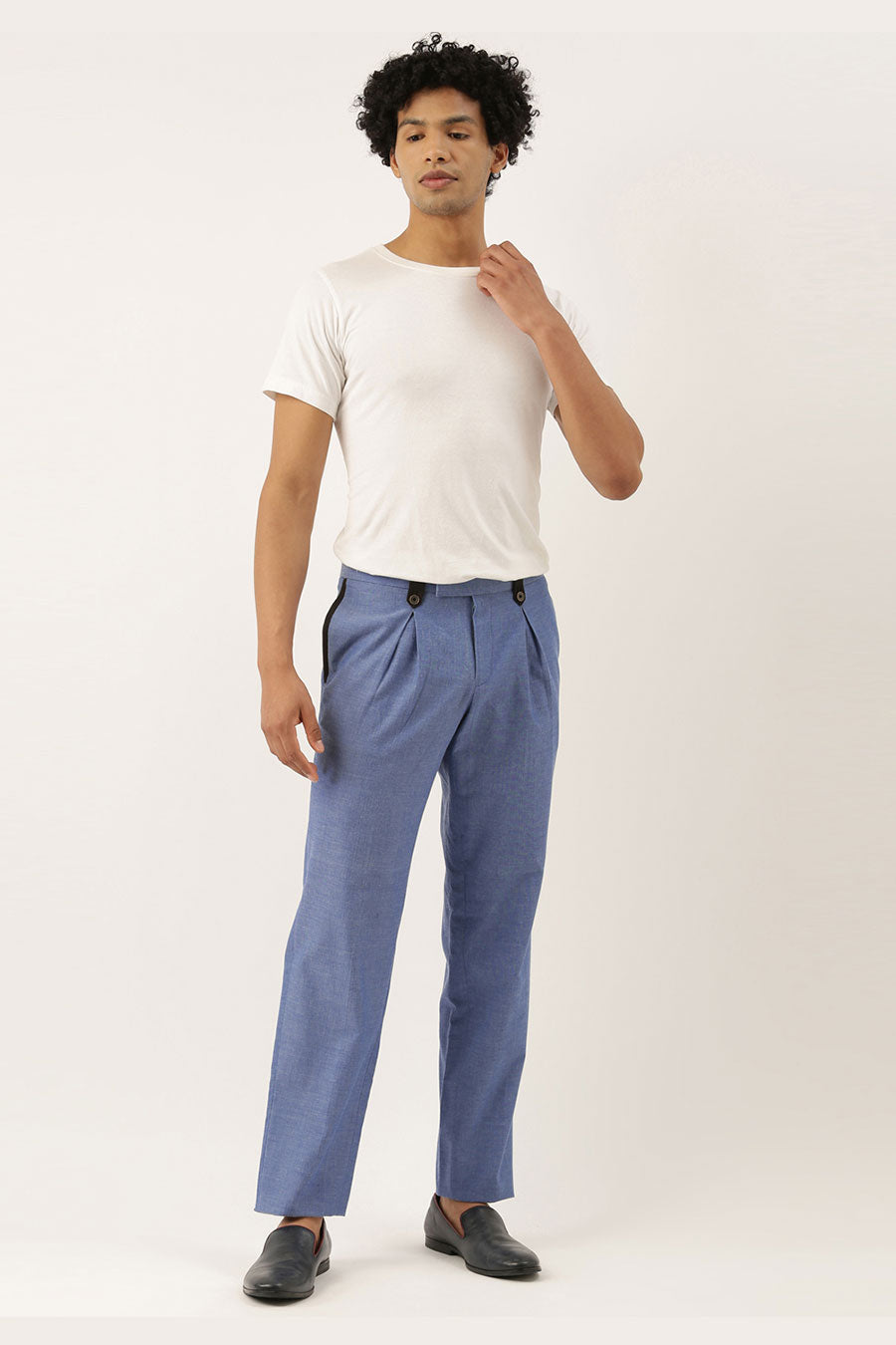 Blue Malai Cotton Trouser