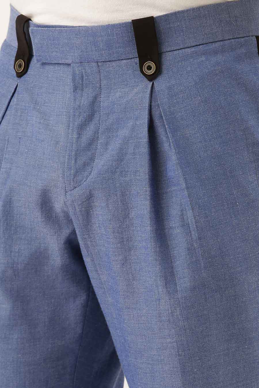 Blue Malai Cotton Trouser