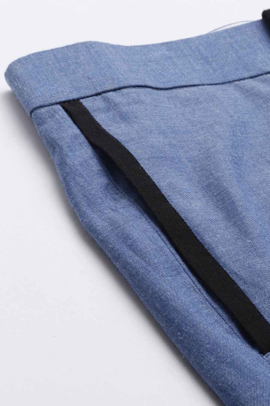 Blue Malai Cotton Trouser