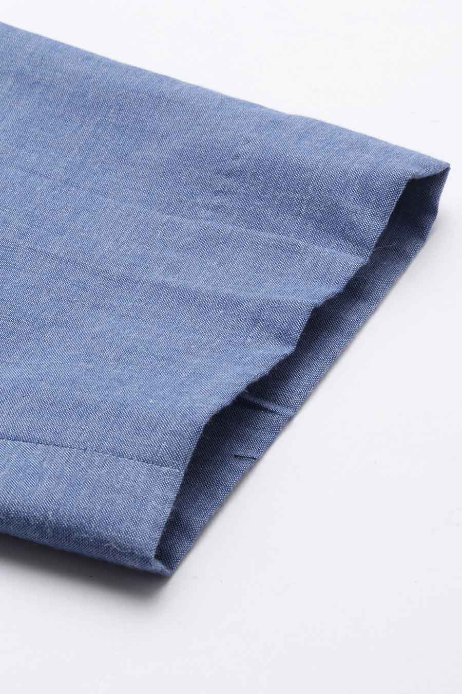 Blue Malai Cotton Trouser