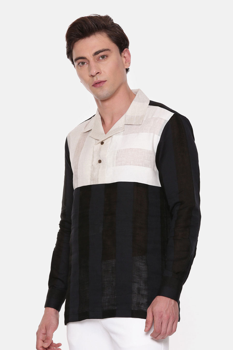 Multicolour Striped Short Kurta