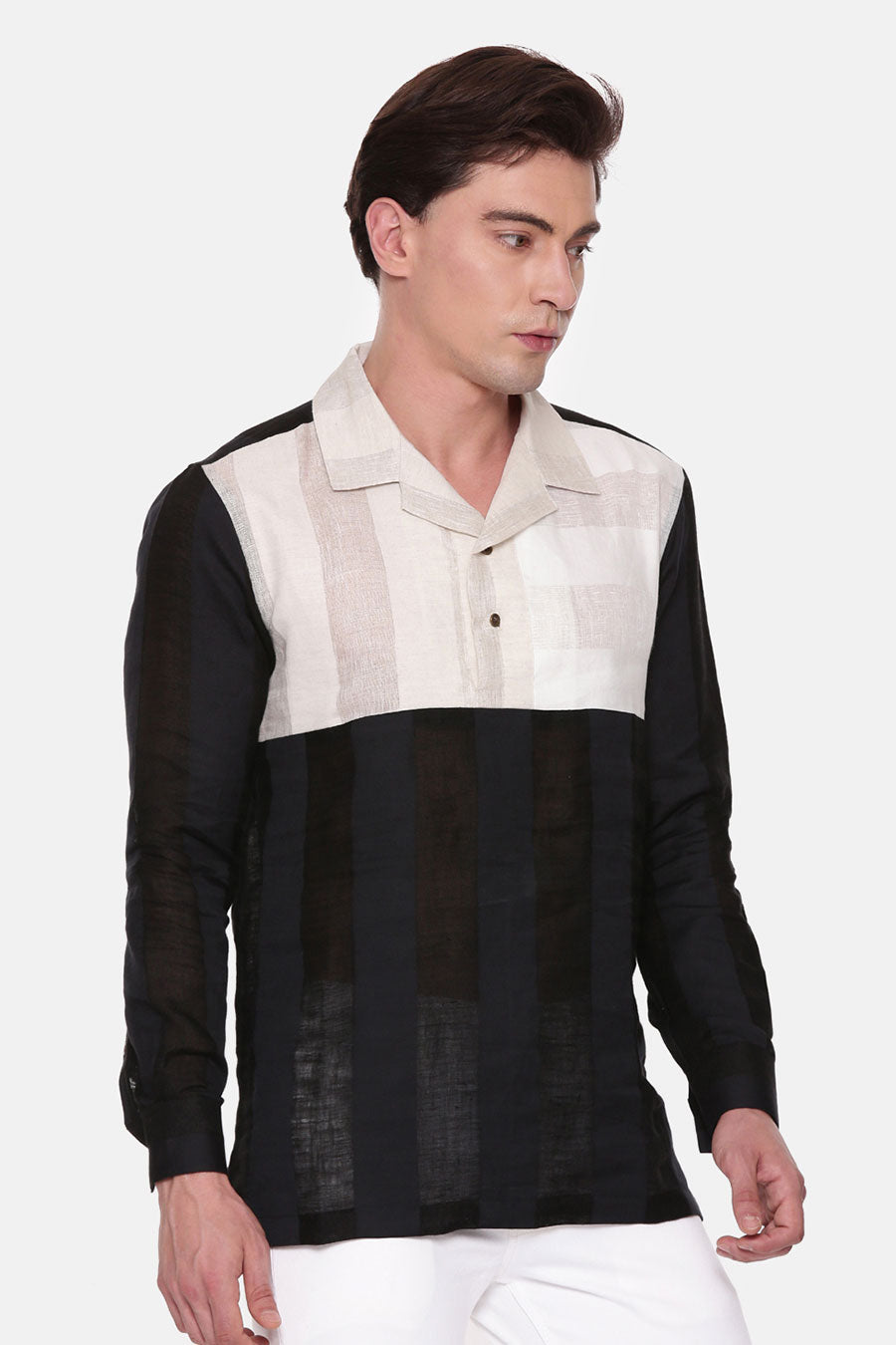 Multicolour Striped Short Kurta
