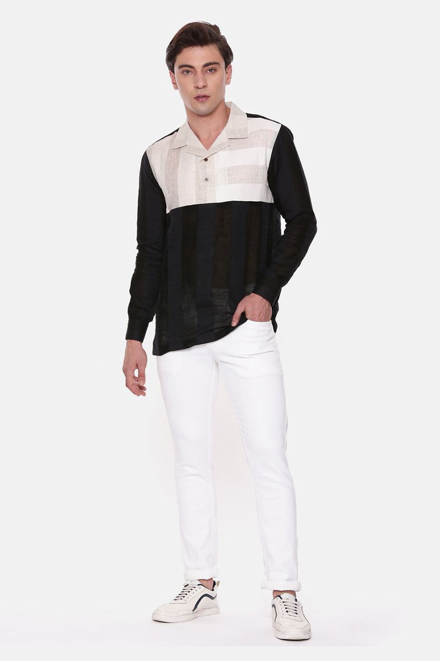Multicolour Striped Short Kurta