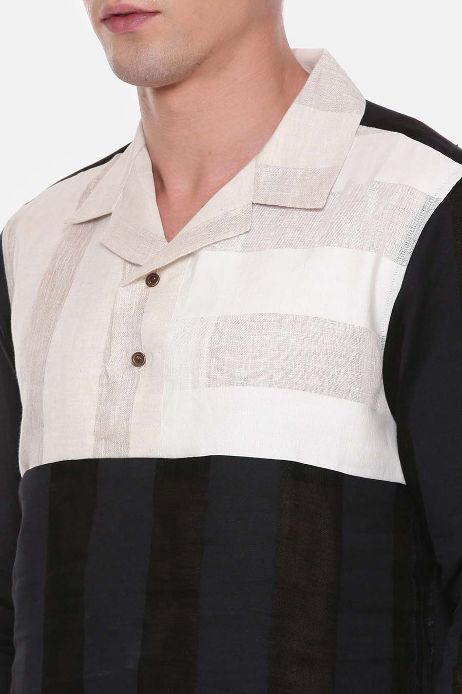 Multicolour Striped Short Kurta