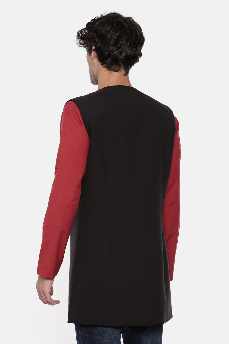 Black Front Open Jacket