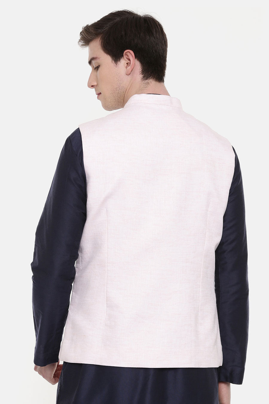 Baby Pink Embroidered Bandi Jacket
