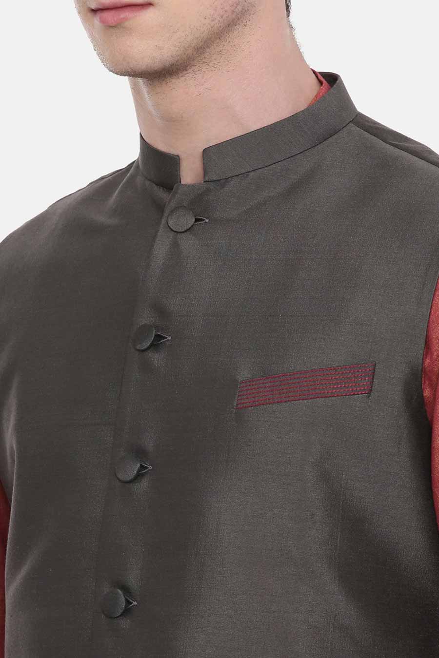 Charcoal Grey Classic Bandi Jacket