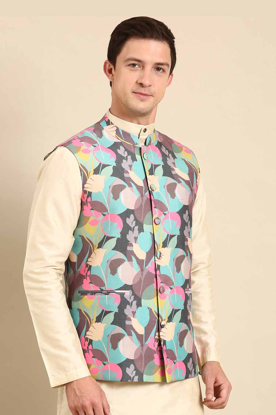 Multicolour Printed Bandi Jacket