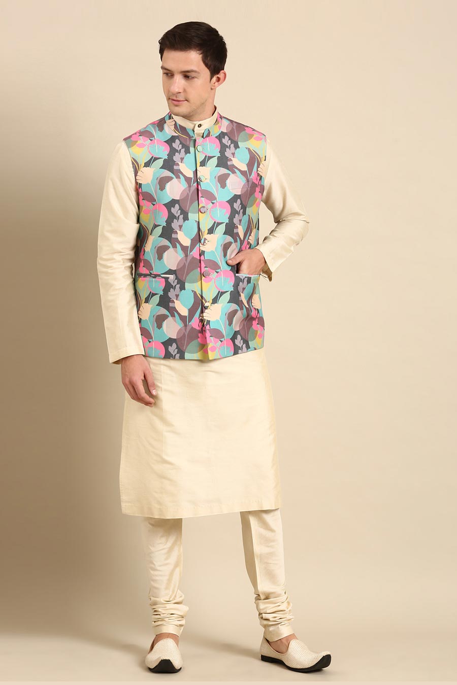 Multicolour Printed Bandi Jacket