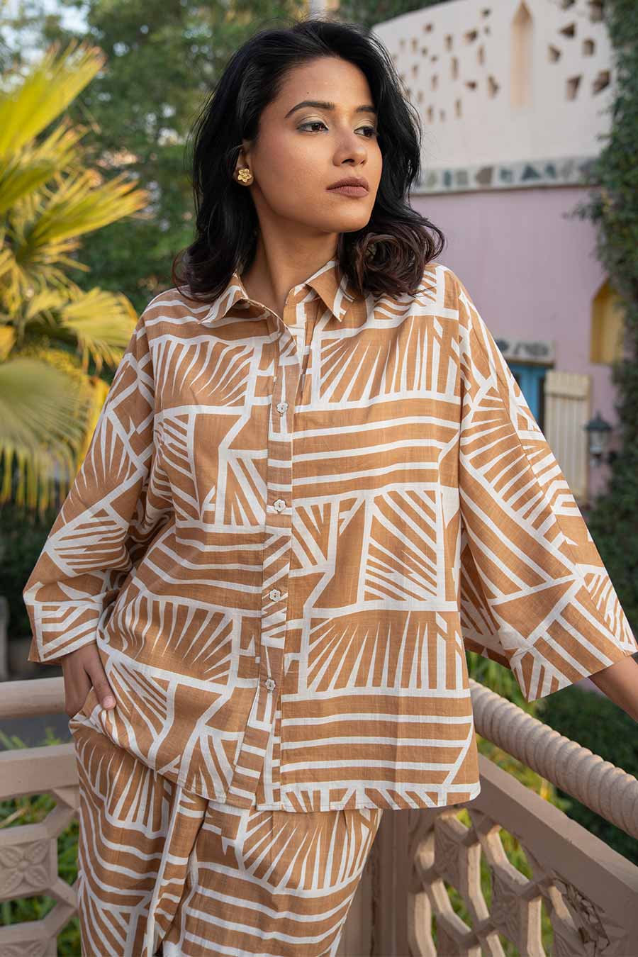 Sand Cotton Printed Co-Ord Set