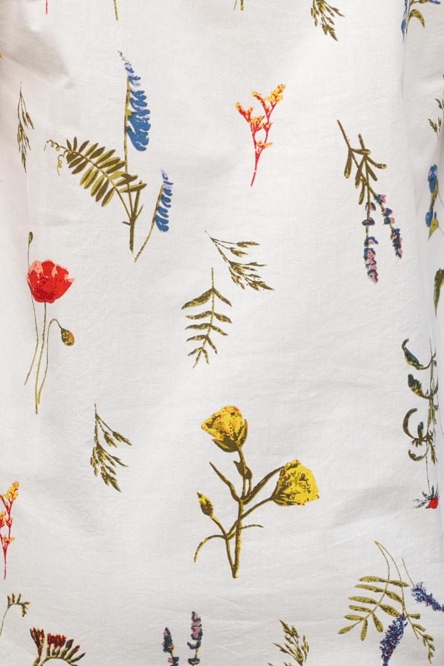 White Floral Printed Midi Dress